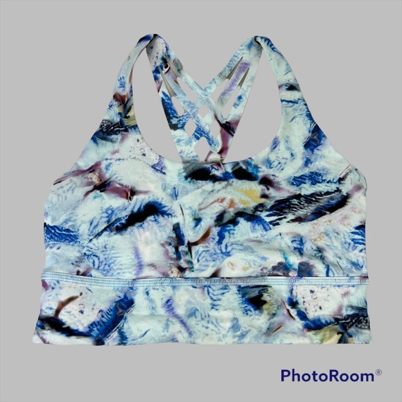 Lululemon Mind Over Miles Bra Size 6 Racerback Strappy Exposure Multi - Picture 5 of 8